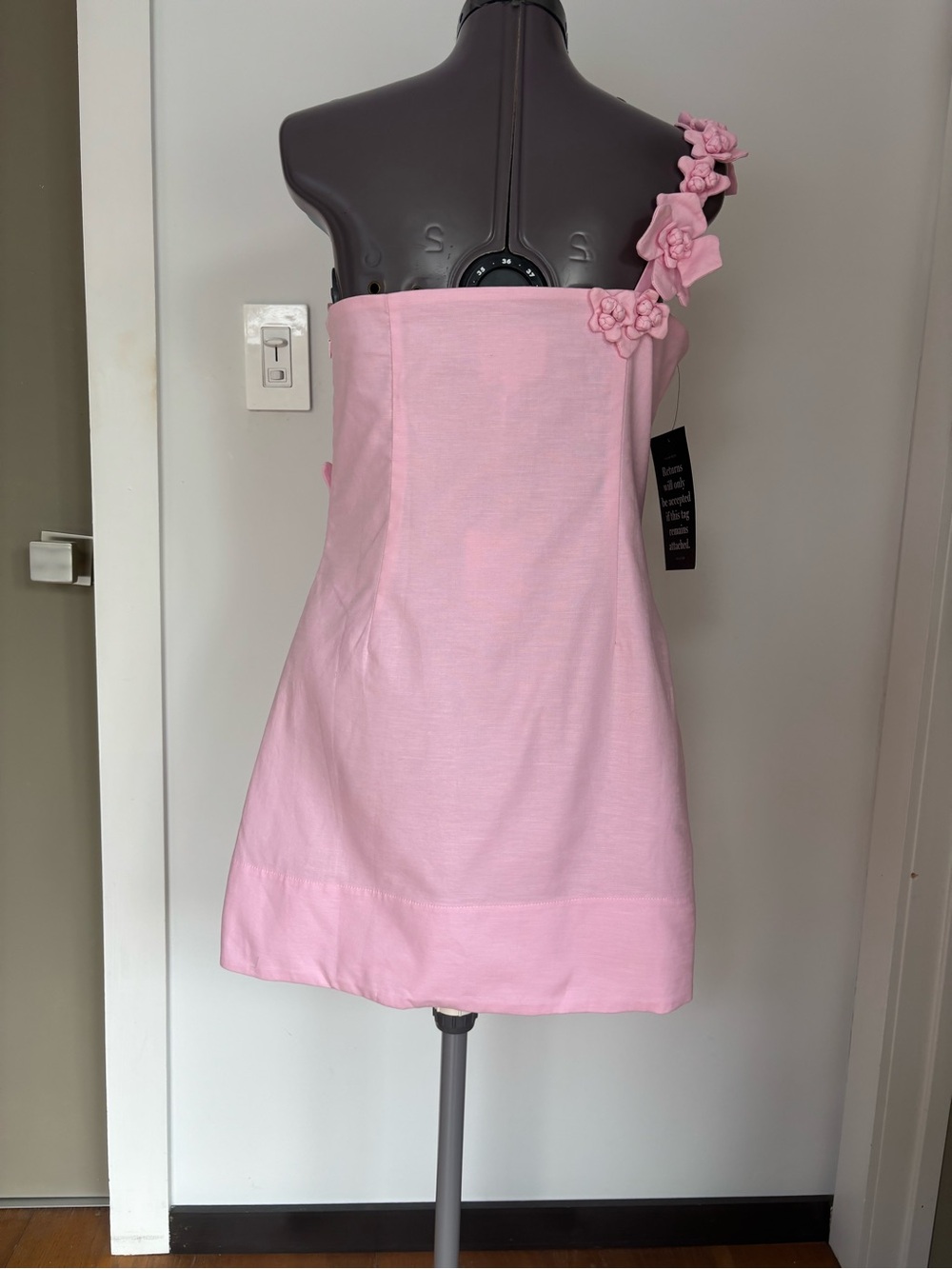 Hyacinth House Rosey Floral Linen Mini Dress S Homecoming NWT - Picture 5 of 16